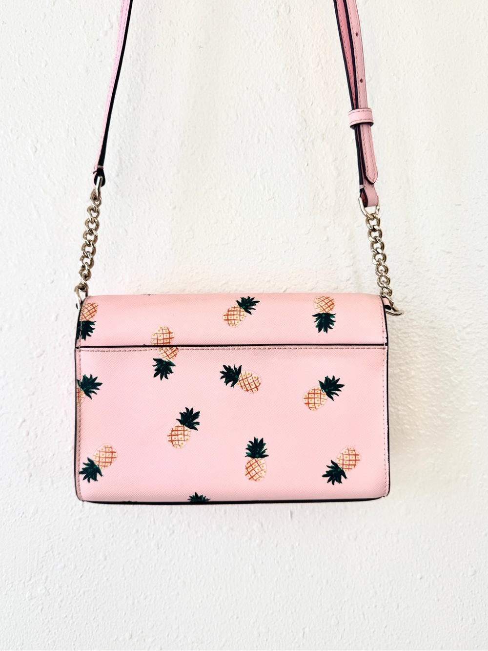Kate Spade New York Staci Pineapple Crossbody Bag Pink Saffiano Leather - Picture 4 of 10
